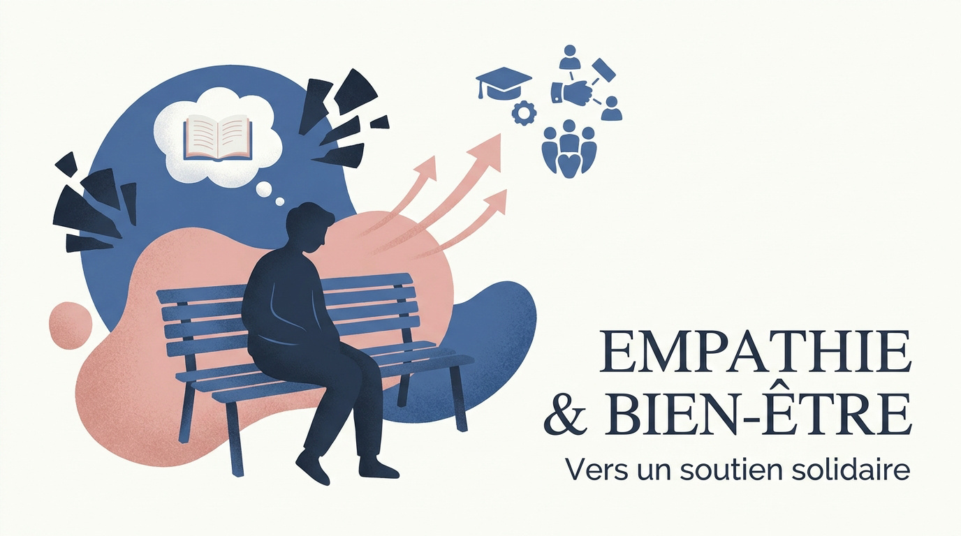 Étudiant en interaction sociale favorisant le bien-être mental