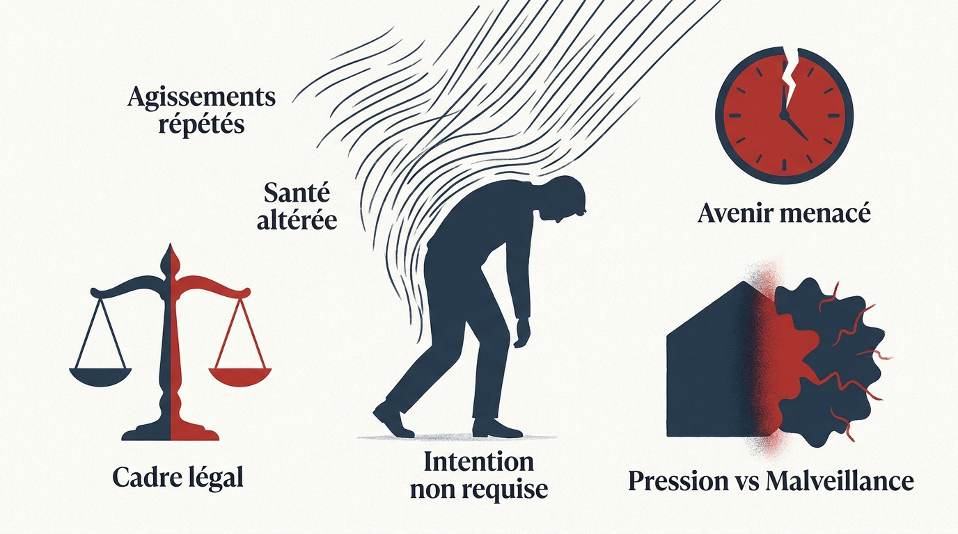 Poids psychologique du harcèlement moral